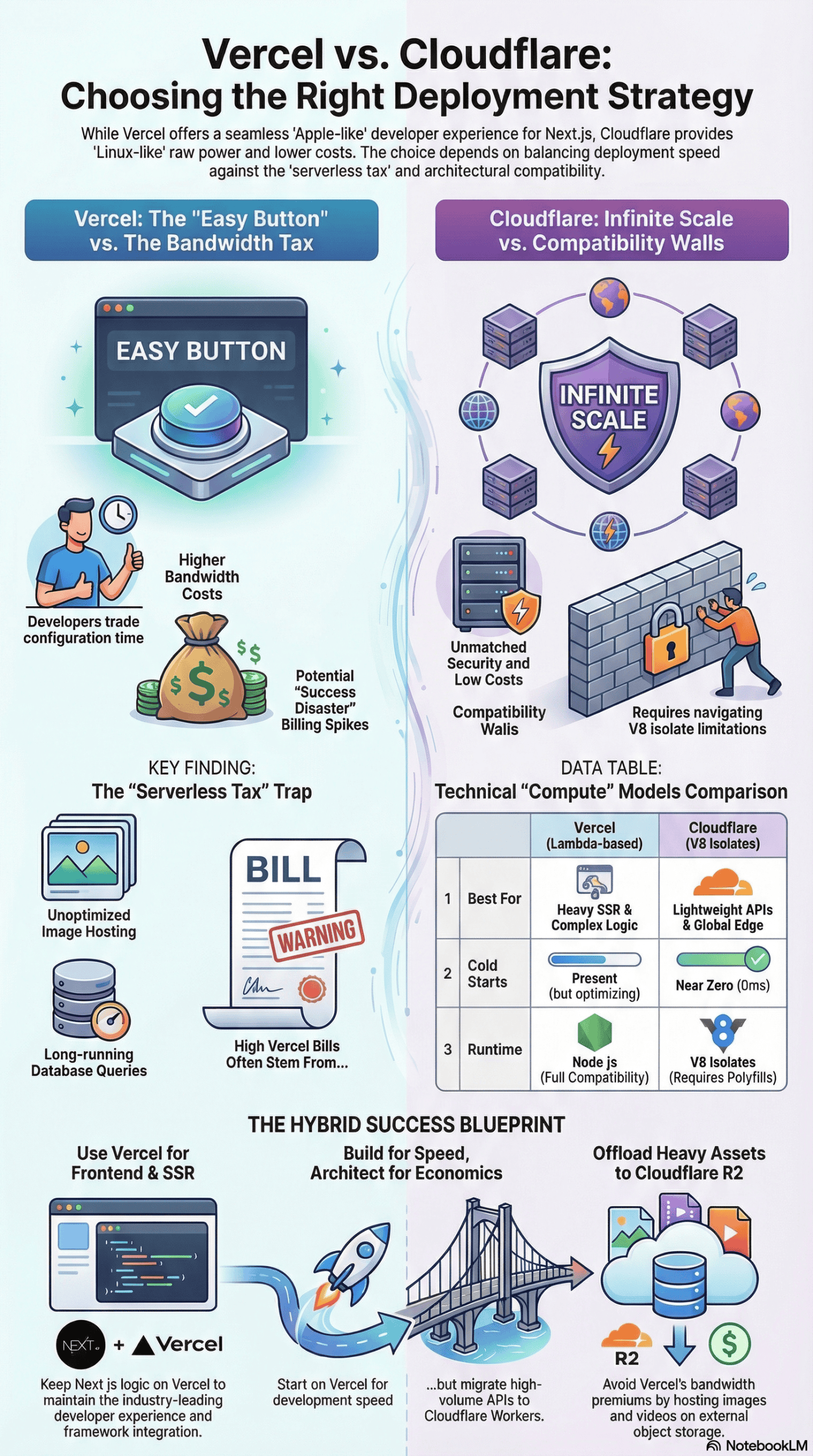 vercel vs cloudflare deployment wars analyzed infographic scaled