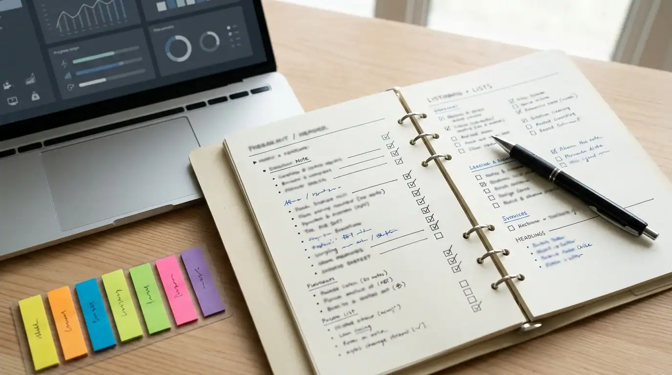 A repeatable checklist process for how to research blog topics without guessing