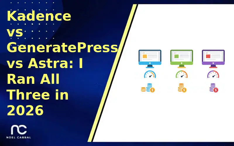 Kadence vs GeneratePress vs Astra comparison of speed and pricing for three WordPress themes